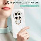 For Honor Magic7 Pro XINLI Straight Edge 6D Electroplate TPU Phone Case with Ring Holder(Cherry Purple) - 2