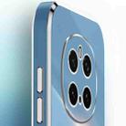 For Honor Magic7 Pro XINLI Straight Edge 6D Electroplate TPU Phone Case with Ring Holder(Mint Green) - 3