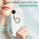 For Honor Play 60 XINLI Straight Edge 6D Electroplate TPU Phone Case with Ring Holder(Pink) - 2