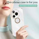 For Honor Power XINLI Straight Edge 6D Electroplate TPU Phone Case with Ring Holder(White) - 2