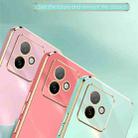 For Honor X60 GT XINLI Straight Edge 6D Electroplate TPU Phone Case with Ring Holder(Pink) - 3