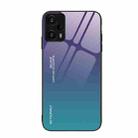 For Xiaomi Redmi Note 12 Turbo Gradient Color Glass Phone Case(Aurora Blue) - 1