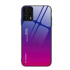 For Xiaomi Redmi Note 12 Turbo Gradient Color Glass Phone Case(Purple Red) - 1