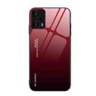 For Xiaomi Redmi Note 12 Turbo Gradient Color Glass Phone Case(Red Black) - 1