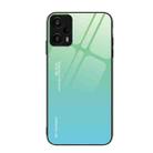 For Xiaomi Redmi Note 12 Turbo Gradient Color Glass Phone Case(Green Cyan) - 1