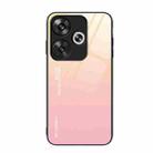 For Xiaomi Poco F6 Gradient Color Glass Phone Case(Yellow Pink) - 1