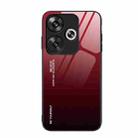 For Xiaomi Poco F6 Gradient Color Glass Phone Case(Red Black) - 1