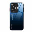 For Xiaomi Poco F6 Gradient Color Glass Phone Case(Blue Black) - 1