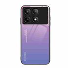 For Xiaomi Poco F6 Pro Gradient Color Glass Phone Case(Pink Purple) - 1