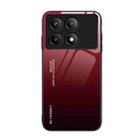 For Xiaomi Poco F6 Pro Gradient Color Glass Phone Case(Red Black) - 1