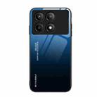 For Xiaomi Poco F6 Pro Gradient Color Glass Phone Case(Blue Black) - 1