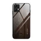 For Xiaomi Redmi Note 12 4G Global Wood Grain Glass TPU Phone Case(Black) - 1