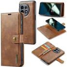 For OnePlus 11 DG.MING Crazy Horse Texture Detachable Magnetic Leather Case(Brown) - 1