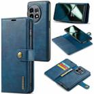 For OnePlus 11 DG.MING Crazy Horse Texture Detachable Magnetic Leather Case(Blue) - 1