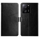 For Xiaomi 13T / 13T Pro Y-shaped Pattern Flip Leather Phone Case(Black) - 1