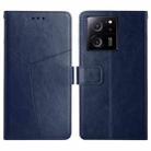 For Xiaomi 13T / 13T Pro Y-shaped Pattern Flip Leather Phone Case(Blue) - 1