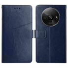 For Xiaomi Redmi A3 Y-shaped Pattern Flip Leather Phone Case(Blue) - 1