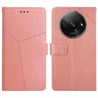 For Xiaomi Redmi A3 Y-shaped Pattern Flip Leather Phone Case(Pink) - 1