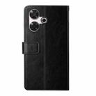 For Xiaomi Redmi 13 4G Global / 5G Global Y-shaped Pattern Flip Leather Phone Case(Black) - 3