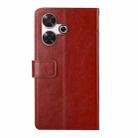 For Xiaomi Redmi 13 4G Global / 5G Global Y-shaped Pattern Flip Leather Phone Case(Brown) - 3