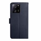 For Xiaomi 13T / 13T Pro Genuine Leather Fingerprint-proof Flip Phone Case(Blue) - 3