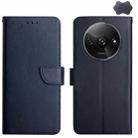 For Xiaomi Redmi A3 Genuine Leather Fingerprint-proof Flip Phone Case(Blue) - 1