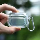 For AirPods Pro Transparent TPU Soft Earphone Protective Case with Hook - 1