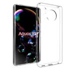 For Sharp Aquos R7 Waterproof Texture TPU Phone Case(Transparent) - 1