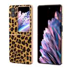 For OPPO Find N2 Flip Nano Plating Leopard Texture Phone Case(Golden Leopard) - 1
