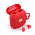 T&G TG809 2 in 1 Portable Outdoor Wireless Speaker & Mini TWS Bluetooth Earbuds(Red) - 1