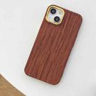 For iPhone 12 Pro Max Retro Wood Texture Shockproof Phone Case(Brown) - 1