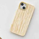 For iPhone 12 Retro Wood Texture Shockproof Phone Case(White) - 1