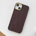 For iPhone 12 Retro Wood Texture Shockproof Phone Case(Coffee) - 1