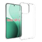 For OPPO Reno14 F 5G Waterproof Texture TPU Phone Case(Transparent) - 1