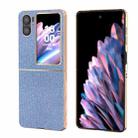 For OPPO Find N2 Flip Nano Plating Diamond Phone Case(Sapphire Blue) - 1