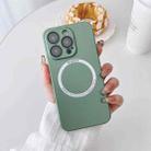 For iPhone 12 Pro Max Magsafe Magnetic PC Shockproof Phone Case With Camera Lens(Green) - 1