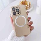 For iPhone 12 Pro Max Magsafe Magnetic PC Shockproof Phone Case With Camera Lens(Gold) - 1