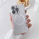 For iPhone 12 Pro Max Magsafe Magnetic PC Shockproof Phone Case With Camera Lens(Silver) - 1