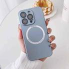 For iPhone 12 Pro Magsafe Magnetic PC Shockproof Phone Case With Camera Lens(Light Blue) - 1