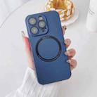 For iPhone 14 Pro Magsafe Magnetic PC Shockproof Phone Case With Camera Lens(Blue) - 1