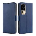 For OPPO Reno10 Pro 5G Ultra-thin Voltage Side Buckle Horizontal Flip Leather Phone Case(Blue) - 1