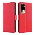 For OPPO Reno10 Pro 5G Ultra-thin Voltage Side Buckle Horizontal Flip Leather Phone Case(Red) - 1