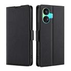 For Realme GT Neo5 SE Ultra-thin Voltage Side Buckle Horizontal Flip Leather Phone Case(Black) - 1