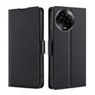 For Realme 11 5G Global / 11x Ultra-thin Voltage Side Buckle Horizontal Flip Leather Phone Case(Black) - 1