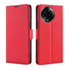 For Realme 11 5G Global / 11x Ultra-thin Voltage Side Buckle Horizontal Flip Leather Phone Case(Red) - 1