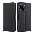 For Realme 11 4G Ultra-thin Voltage Side Buckle Horizontal Flip Leather Phone Case(Black) - 1