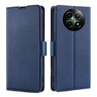 For Realme 12 5G Ultra-thin Voltage Side Buckle Horizontal Flip Leather Phone Case(Blue) - 1