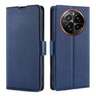 For Realme GT5 Pro 5G Ultra-thin Voltage Side Buckle Horizontal Flip Leather Phone Case(Blue) - 1