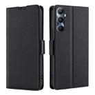 For Realme C65 4G Ultra-thin Voltage Side Buckle Horizontal Flip Leather Phone Case(Black) - 1