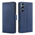 For Realme C65 4G Ultra-thin Voltage Side Buckle Horizontal Flip Leather Phone Case(Blue) - 1